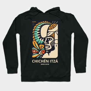 A Vintage Travel Art of Chichén Itzá - Mexico Hoodie